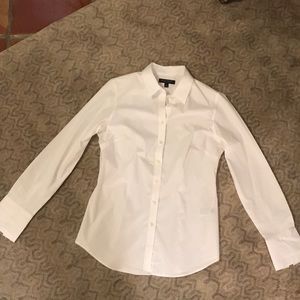 White Banana Republic Riley button down.